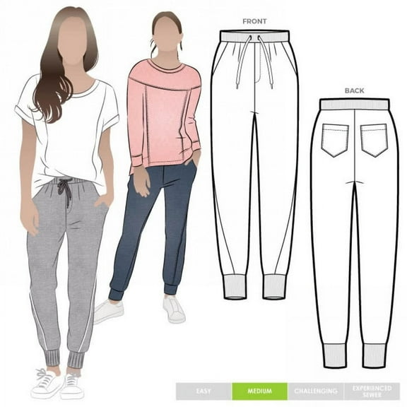 Style Arc Sewing Pattern Joni Track Pants Women