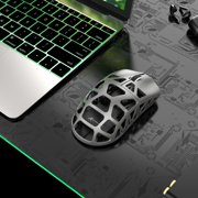 ATTACK SHARK R3 46g Superlight Wireless Gaming Mouse, Magnesium Alloy BT/2.4Ghz/Wired Computer Mouse, PAW3395 26K DPI Sensor, 8000Hz Wireless Polling Rate Programmable Mice for PC/Laptop/Mac (Grey)