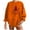 Orange, variant on WXLWZYWL Trendy Sweatshirts For Women 2023 Womens Christmas Round-Neck Print Long Sleeve Tops Printed Regular Blouse