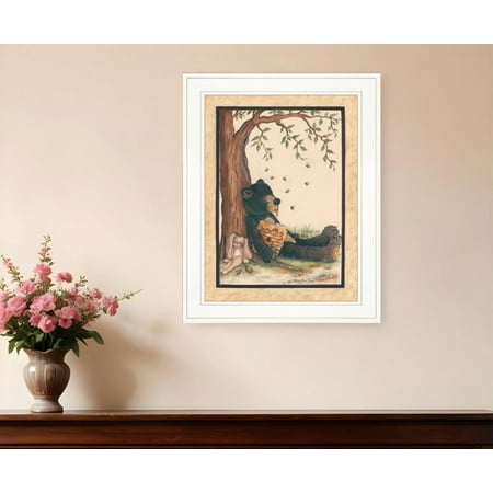 Nap Time 1 White Framed Print Wall Art
