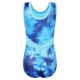 thumbnail image 5 of Girls Sleeveless Gymnastics Leotards Blue Tie-Dye Ballet Clothes, 5 of 5