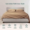 thumbnail image 3 of Pure 1000 Thread Count PIMA Cotton- Sateen Weave 4-Piece Full XL(54"X80") Taupe, Single Ply Yarns, Sateen Weave, Fits Mattress 18"inch Deep Pocket, 3 of 4