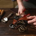 thumbnail image 7 of 2Pack Leather Belt Loop Keepers 9cm Girth Belt Strap Ring Buckle (Coffee), 7 of 7