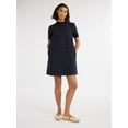 thumbnail image 5 of Free Assembly Women’s and Women's Plus Ruffle Neck Cotton Eyelet Mini Dress with Short Sleeves, Sizes XS-4X, 5 of 5
