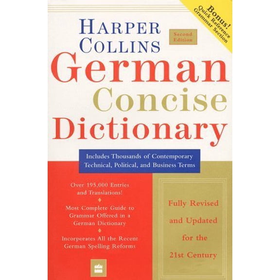 Pre-Owned Collins German Concise Dictionary, 2e (HarperCollins Concise Dictionaries) (Paperback) 0062736841 9780062736840