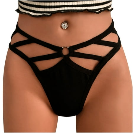 Bigersell Plus Size Panties for Women Clearance No Panty Line Underwear Women High Cut Panty Style P-1877 Cotton Boyshort Panties Cotton Thongs Briefs Mid Waist Women s Briefs Black L