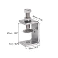thumbnail image 2 of Uxcell Stainless Steel C-Clamp with 47mm Wide Jaw Opening for Woodworking Welding Building, 2 of 5