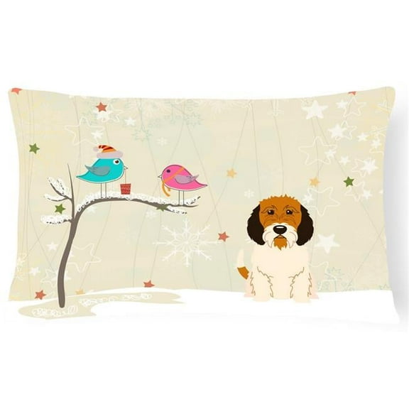 Carolines Treasures BB2551PW1216 Christmas Presents between Friends Petit Basset Griffon Vendeen Canvas Fabric