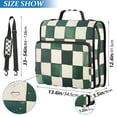 thumbnail image 2 of FORMRS Zipper Binder with Shoulder Strap 2-inch Ring 500 Sheet Capacity File Bag, Green and White Plaid Pattern, 2 of 5