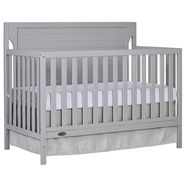 Dream On Me Cape Cod 5 in 1 Convertible Crib, Pebble Grey