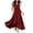 Wine, variant on YuXingFu Cotton Dresses Casual Summer Maxi V-Neck Plus Size Womens Dress Sleeveless Flowy Long Casual Summer Black S