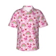 thumbnail image 1 of Balery Cute Flamingo Camisas hawaianas de manga corta para hombre, camisas playeras de corte holgado, camisas de vacaciones con botones,Large, 1 of 7