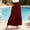 Wine, variant on Danhjin Women's Summer Pleated Skirt Pleated High Waisted Casual A Line Flowy Maxi Skirts High Elastic Waisted Tiered Casual Party Dress