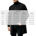 thumbnail image 7 of TKKCS Mens Button Down Cardigan Jacket Long Sleeve Crew Neck Mid‑Length Fall Winter Casual Outerwear with Pockets Black L, 7 of 7