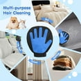 thumbnail image 6 of Pawaboo 2 Pack Pet Hair Removal Gloves, Dual-Side Electrostatic Hair Removal & Silicone Fur Brush for Dogs and Cats, Reusable Five-Finger Pet Fur Grooming Glove for Couch Carpet Clothes, Blue & Gray, 6 of 7