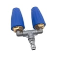 thumbnail image 3 of Boquilla de pulverización giratoria Boquilla de turbina doble Confiable Conveniente Fácil de instalar Accesorios de 4000 PSI para lavadora a presión Azul, 3 of 8
