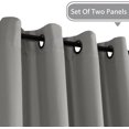 thumbnail image 2 of Cortinas blancas de 96 pulgadas de largo, paneles de tratamiento de ventana/cortinas para sala de estar, diseño moderno, paneles de cortina con ojales para comedor, juego de 2, gris paloma, 52 pulgadas de ancho x 63 pulgadas de largo, 2 of 5