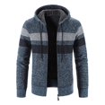 thumbnail image 1 of Mens Casual Hooded Jacket Winter Warm Fleece Coat Outwear, 1 of 2
