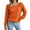 Orange, variant on Womens' Turtleneck Long Sleeve Cable Knit Fall Sweaters Fashionable Jumpers Slim Fit Layering Tops Cozy Winter Clothes