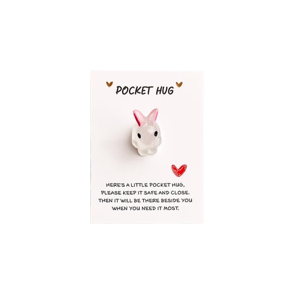 Mlkoz Easter Decor, English Encouragement Bunny Pocket Card Desktop Decorative Inspirational Blessings And Affectionate Messages, Easter Decor
