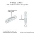 thumbnail image 5 of Moissanite Mens Band Ring for Wedding, Classic Half Eternity Band (D-VS1 Grade), 10K Yellow Gold, US 13.00, 5 of 9