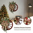 thumbnail image 1 of Guirnalda de rueda de carreta roja de Navidad Guirnalda de coronas de invierno con pinos y bayas Likrtyny  6sx2ta1ce0qx9ga5, 1 of 9