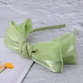 thumbnail image 6 of Unique Bargains 1 Pc Exquisite Gauze Shiny Silk Bow Headband Green, 6 of 6