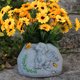 thumbnail image 5 of Jardinera conmemorativa para perros | Maceta de simulación de resina | Tributo decorativo gris para mascotas | Jardín interior exterior Uso doméstico | 15.5x12.5x12cm | Urna de recuerdo única | 1, 5 of 6
