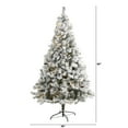 thumbnail image 4 of Nearly Natural Prelit LED 7' Flocked Pine Artificial Christmas Tree, 4 of 8