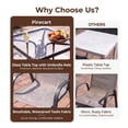 thumbnail image 4 of Pirecart 5-Piece Outdoor Patio Dining Set with 4 Textilene Chairs and Square Table, Brown, 4 of 15