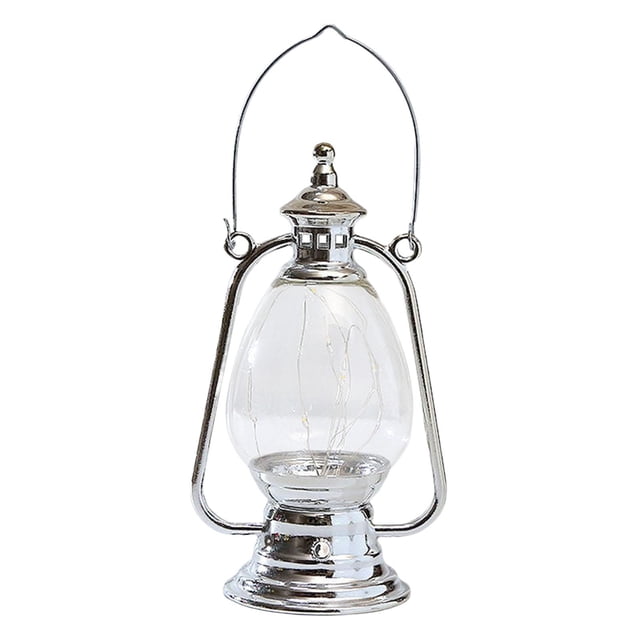 Lámpara de escritorio de lámpara de noche de de noche colgante con pilas de linterna LED de aceite retro para uso en interiores/exteriores sala de Plata Gloria linterna electrica