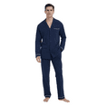thumbnail image 3 of GLOBAL Mens Cotton Knit Sleepwear Matching Pajamas Set for Couple Loungewear,Sizes S to XXL, 3 of 6