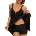 thumbnail image 2 of BIKINX Women's Plus Size Swimsuits Tankini Bathing Suits for Women Tummy Control Swim Dress Two Piece Swimwear with Shorts, 2 of 6