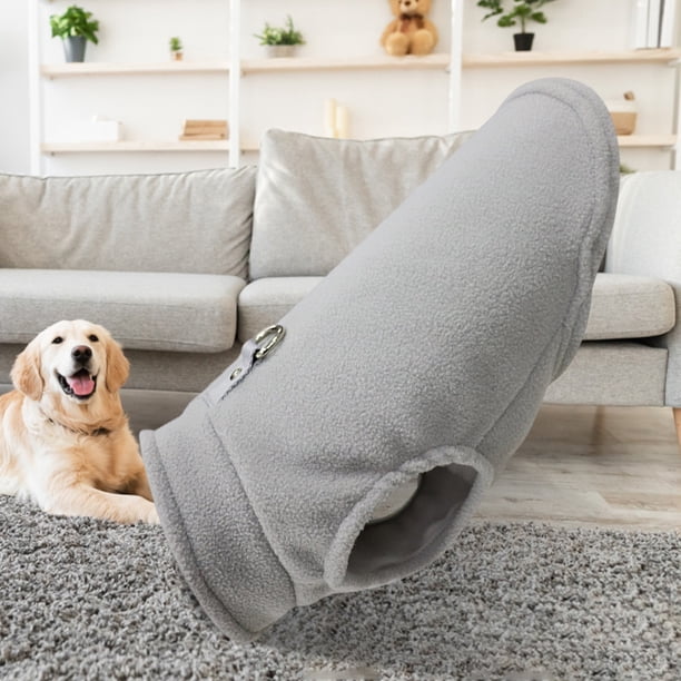 abrigo cálido para perros Ropa para mascotas engrosada Rocker Fleece para perros pequeños Chihuahua chaleco (gris XL)