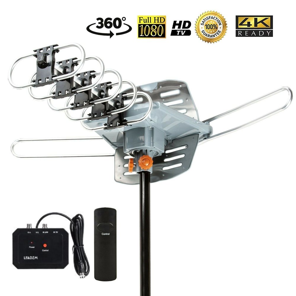 Outdoor TV Antenna 150 Mile Range Digital Amplified HDTV Antenna 360