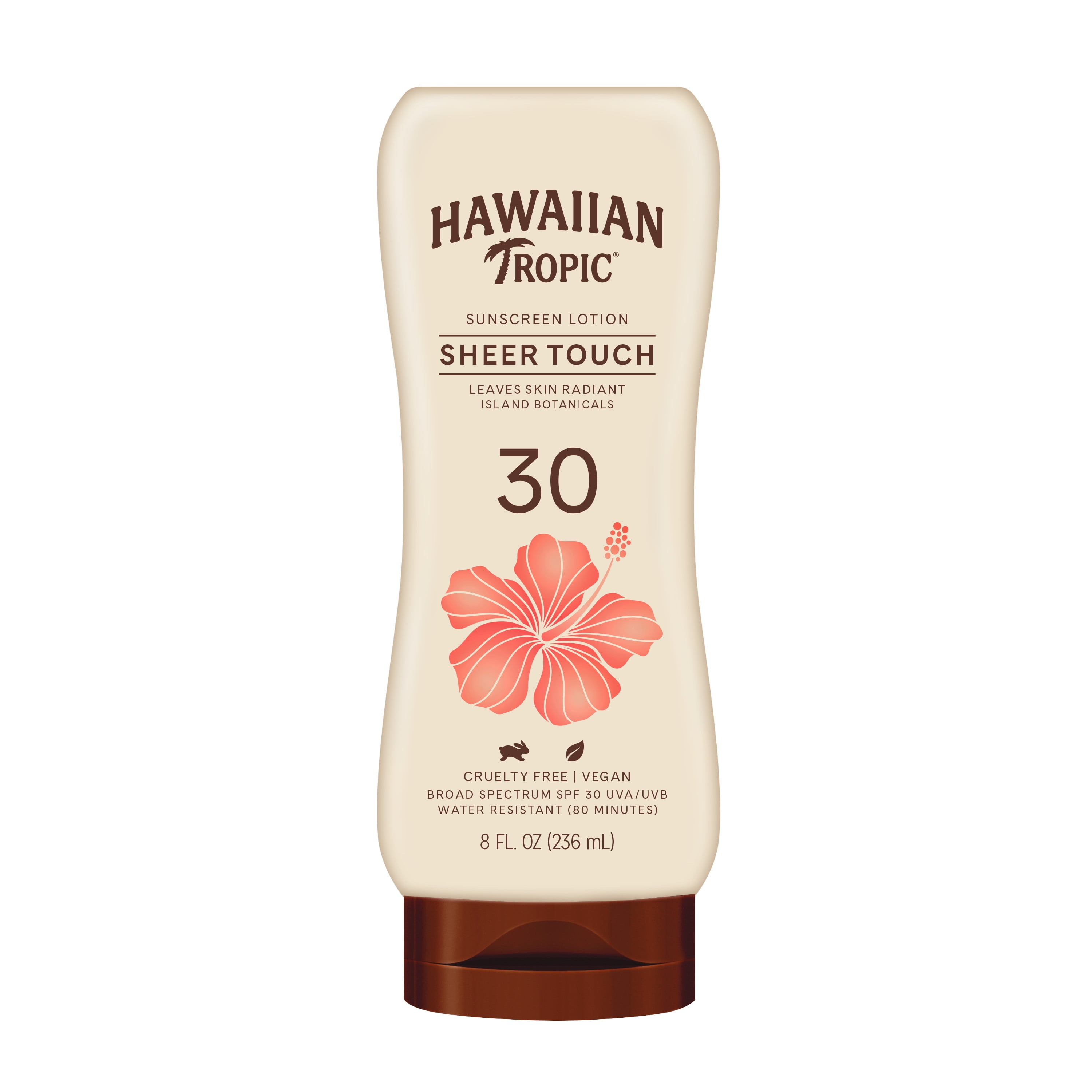 Hawaiian Tropic Sheer Touch Lotion Sunscreen 8 Oz, SPF 30, Oil Free, Water Resistant (80 Minutes)