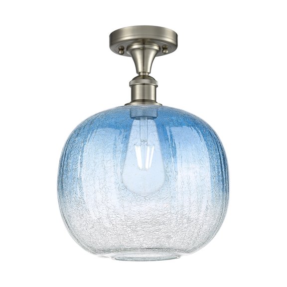 Innovations Lighting 516-1C-SN-G481-10SB Brookhaven Sphere 11" Wide Semi-Flush Ceiling