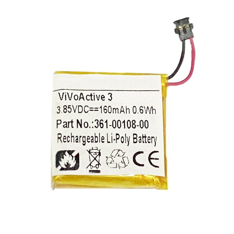 160mAh 361-00108-00 Battery Replacement for Garmin Vivoactive