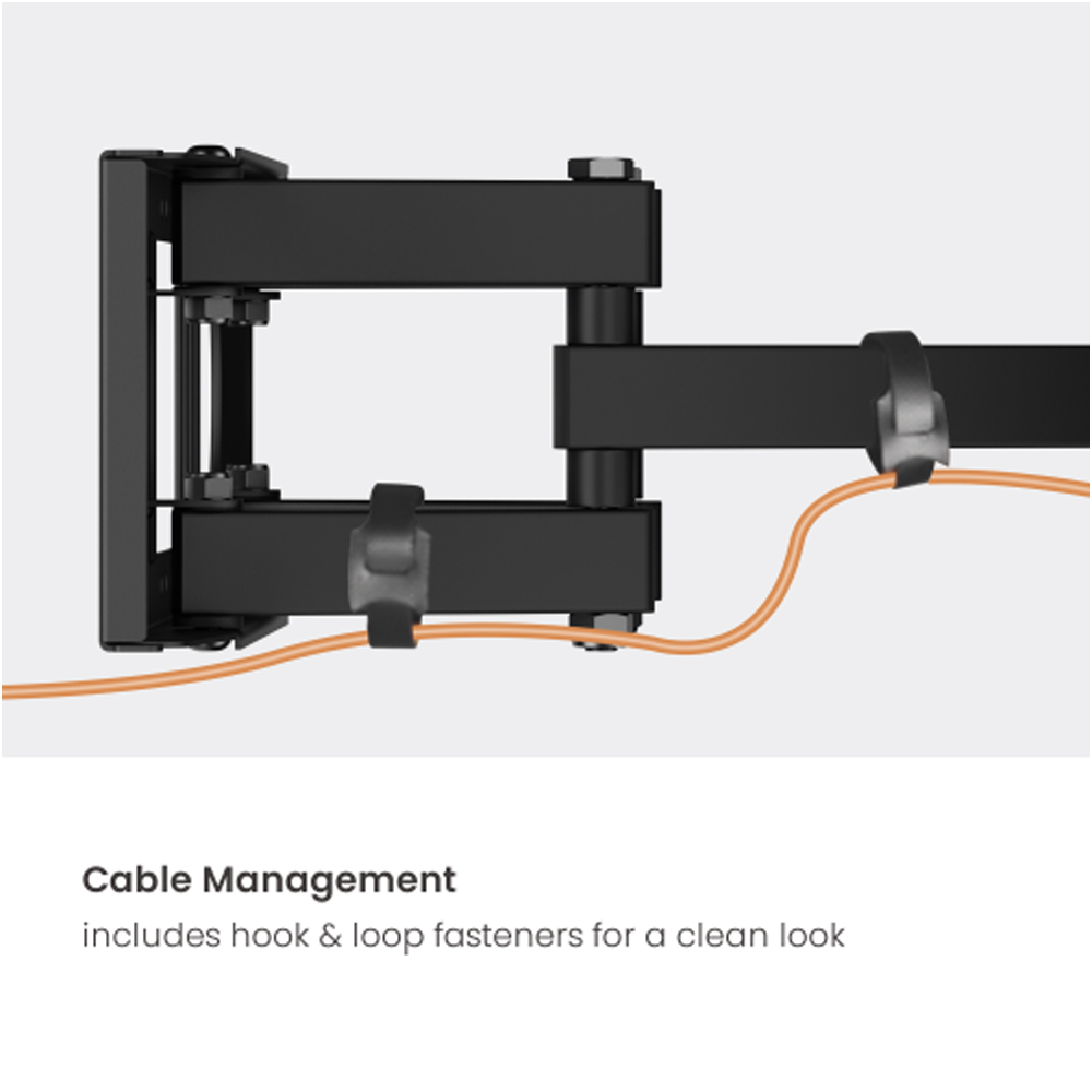 Economy Full-Motion Dual-Arm TV Wall Mount: Up to 37" to 80" Screens