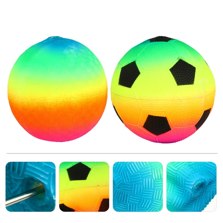 NUOLUX Soccer Ball Toy Sports Kids Football Rainbow Balls Ball Small Dog Chasing Pet Basketball Favor Party Minikids Set Set