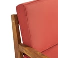 thumbnail image 6 of Parma 4 Piece Outdoor Wood Patio Furniture Chat Set with Water Resistant Cushions, Red, 6 of 9