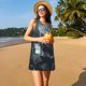 thumbnail image 3 of Fotbe Forest Black Ghost Warrior Vestido de Verano sin Mangas para Mujer – Vestido Midi Línea A, Estilo Camiseta Floral, Vestido Playero Casual y Fluido, 3 of 7