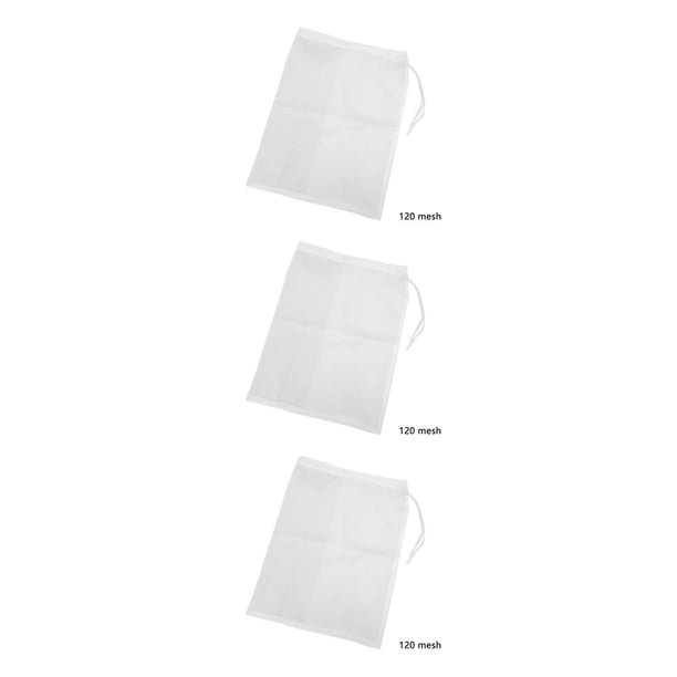 Billuyoard Bolsa de colador de café, colador de jugo de leche de nailon, bolsa de filtro de cocina de té reutilizable, malla 120 Type1 NO1 Billuyoard CBP066658