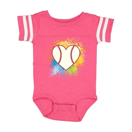 

Inktastic Baseball Sports Heart Gift Baby Girl Bodysuit