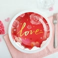 thumbnail image 4 of SLYNSHome Party Supplies 10Pcs Paper Plates Valentine's Day Decorations,Disposable Round Heart Plates for Mother's Day Birthday Decor - 9 Inch, 4 of 6