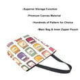 thumbnail image 3 of FORMRS Womens Canvas Tote Bag with Zipper Inner Pocket Shoulder Handbag, Colorful Jam Jars, 3 of 7