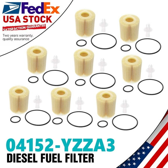 8pcs OIL FILTERS FOR LEXUS 2006-2018 IS250 IS350 (2WD) 04152-YZZA3