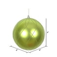 thumbnail image 2 of Vickerman 4" Lime Matte and Glitter Swirl Ball Ornament, 4 per Box, 2 of 4
