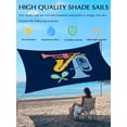 Colored Instruments Sun Shade Sail 14' x 18', Retro Pink Yellow Blue ...