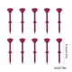 thumbnail image 3 of Pack de 10 clavos no limitantes de vidrio de golf – Soporte de plástico para tees de golf, PE de baja resistencia, diseño curvo duradero, soporte estable para la bola, surtido multicolor, 3 of 6